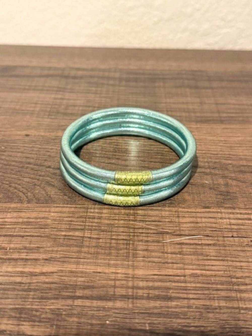 Budhagirl Bangles Mint Color All Weather NWOT Size Medium- Set of 3